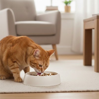 Gamelle anti glouton Chat blanche