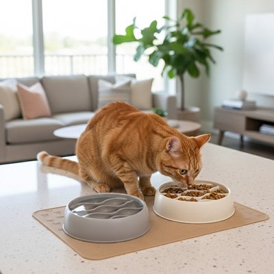 Gamelle anti glouton Chat ergonomique