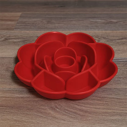 gamelle anti glouton Chat fleure rouge