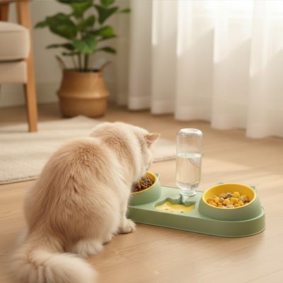 gamelle-chat-avec-distributeur-d-eau-hygiénique