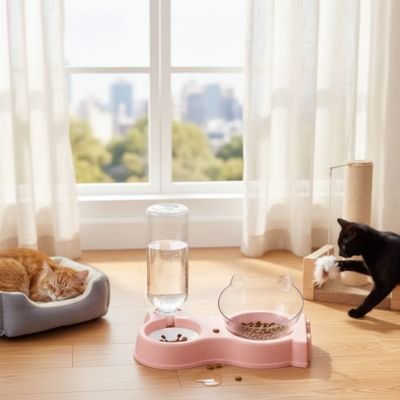 gamelle-chat-bol-et-distributeur-d-eau-pratique