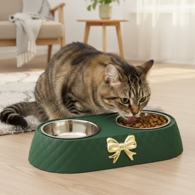 gamelle-chat-double-bol-élégante