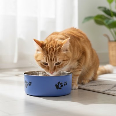 gamelle-chat-en-inox-ergonomique-facile-à-nettoyer