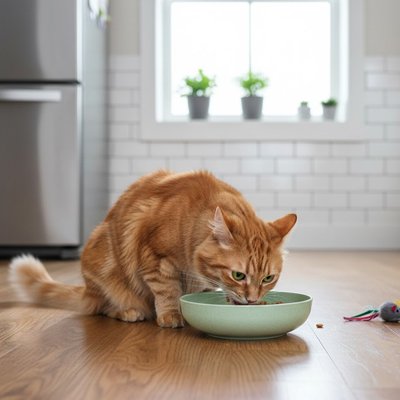 gamelle-chat-ergonomique-classique-verte