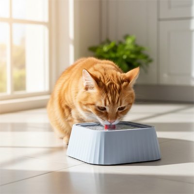 gamelle-chat-pour-eau-anti-éclaboussure
