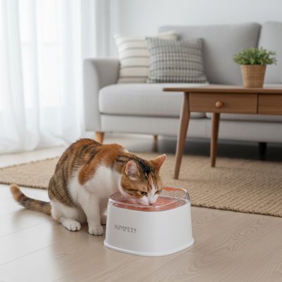 gamelle-chat-spécial-eau-ergonomique-blanche