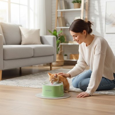 gamelle-chat-spécial-eau-ergonomique-moderne