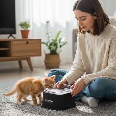gamelle-chat-spécial-eau-ergonomique-noir