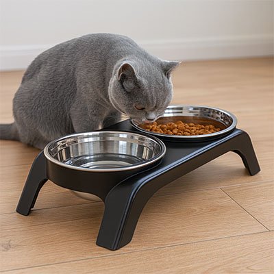 gamelle-chat-surélevée-en-inox-2-en-1