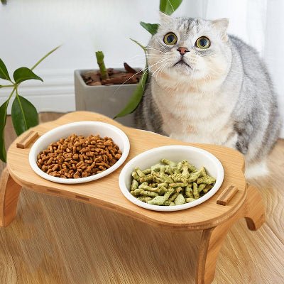 gamelle-chat-surélevée-blanc-nekoh
