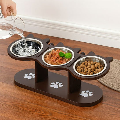 gamelle-chat-surélevée-triple-bol-ergonomique