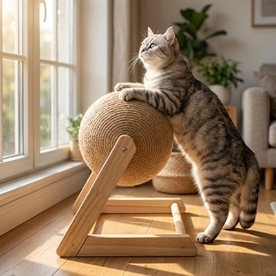 griffoir-chat-boule-amusante
