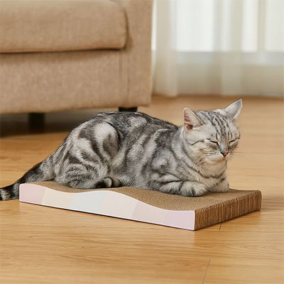 Griffoir-en-carton-pour-chat-ergonomique-utile