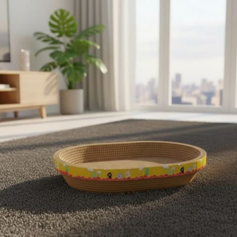 griffoir-en-carton-pour-chat-ovale-solide