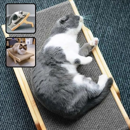 griffoir-pour-chat-en-bois-planche-à-gratter