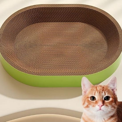 griffoir-pour-chat-en-carton-ovale-à-gratter