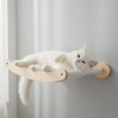 hamac-chat-en-bois-à-coller-au-mur-modern 