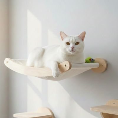 hamac-chat-en-bois-à-coller-au-mur-robuste