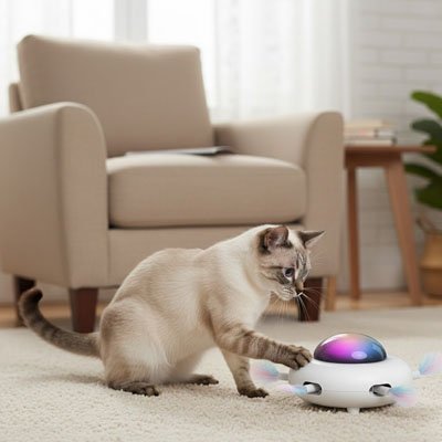 jouet chat interactif Stimulant - recharge USB