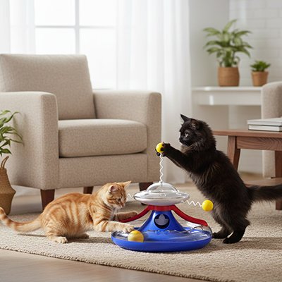 jouet interactif pour chat Velours Play - installation