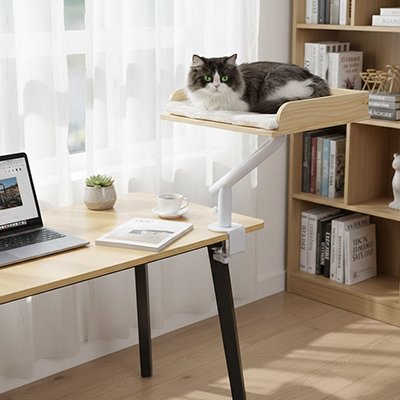 lit-pour-chat-suspendu-avec-fixation-au-bureau