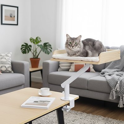 lit-pour-chat-suspendu-avec-fixation-sur-table