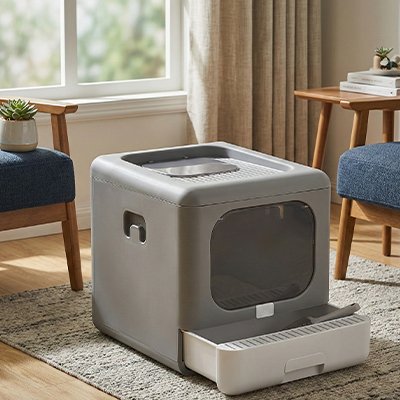 maison-de-toilette-pour-chat-ergonomique