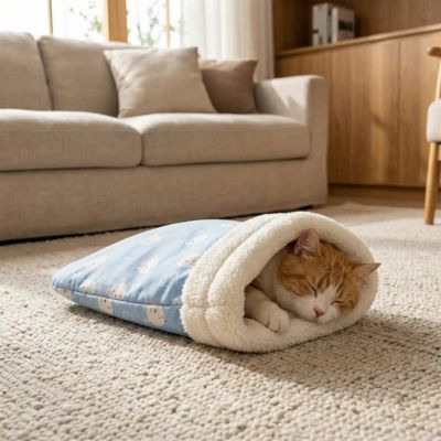 niche-pour-chat-pochette-bleu-clair