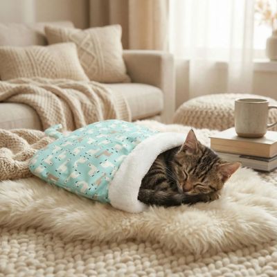 niche-pour-chat-pochette-vert-clair