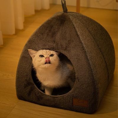 niche-pour-chat-igloo-grise