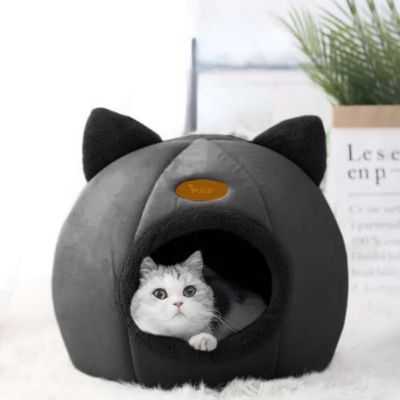 niche-pour-chat-ronron-noire