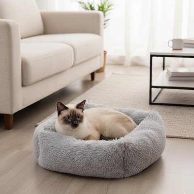 Panier chat douillet et chalereux