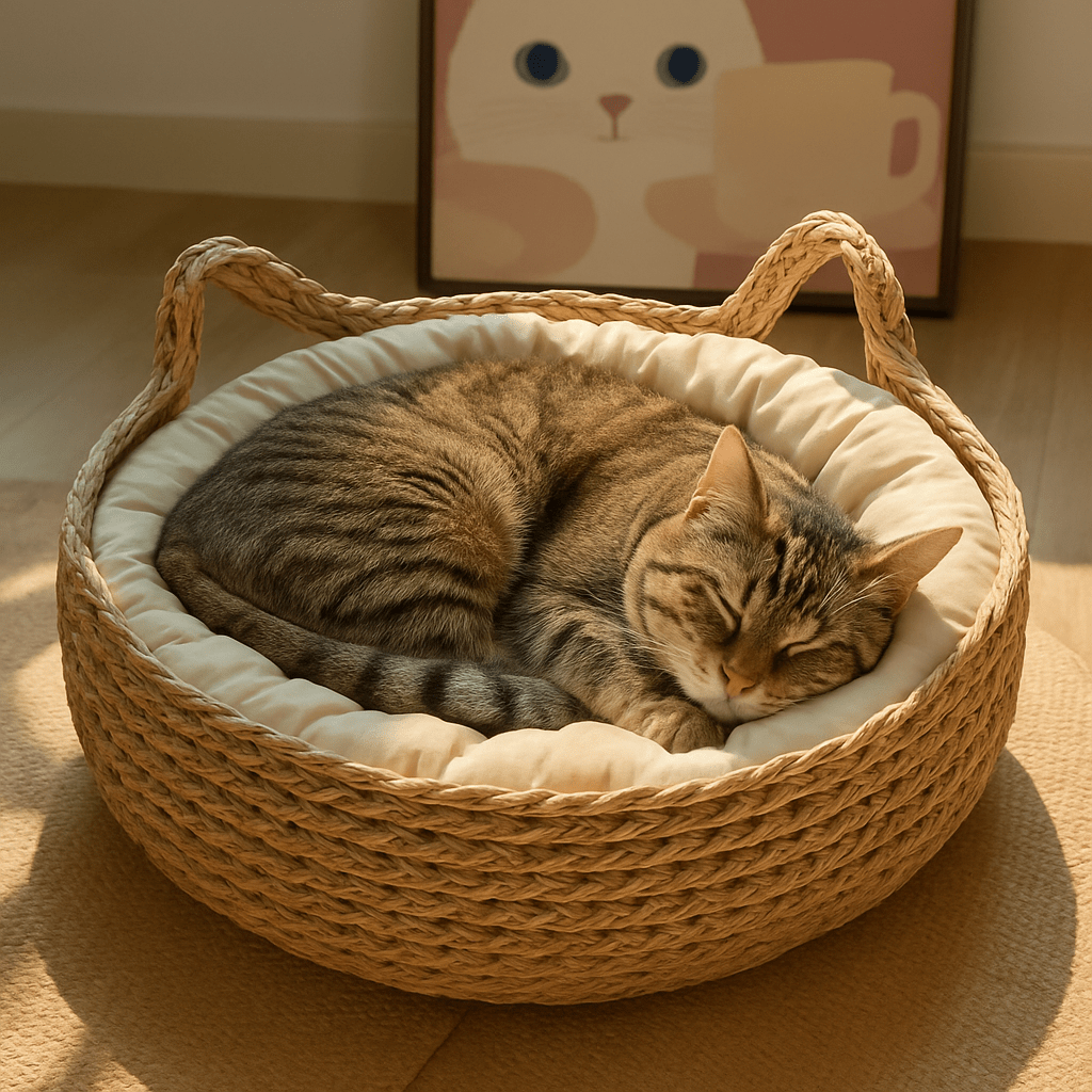 Panier en osier pour chat | CatBasket™ - Patte à Chat