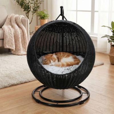 panier-en-rotin-pour-chat-nidourotin-noir-design
