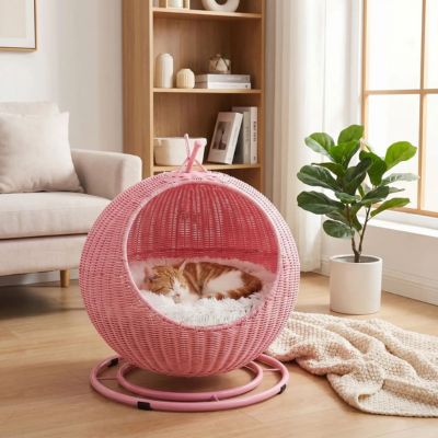 panier-en-rotin-pour-chat-nidourotin-rose