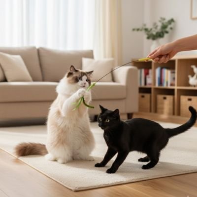 Baguette Playful Hunters - détail plumes bicolores vert et jaune