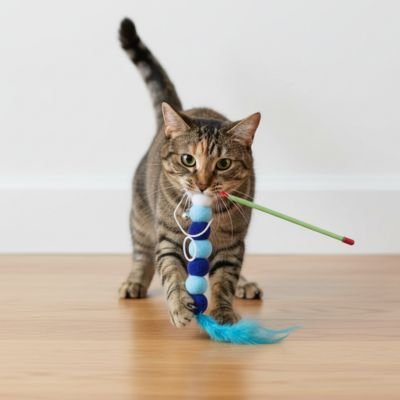 Canne interactive à plumes pour chat - FélinStimul
