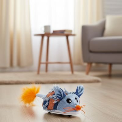 Chat attrapant souris Felicity - coutures renforcées