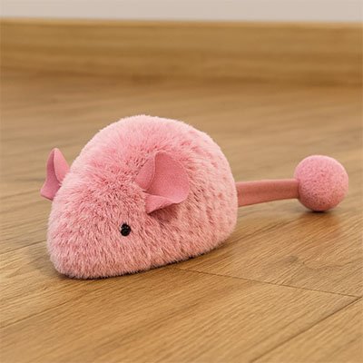 Chat jouant avec la souris rose StimCat