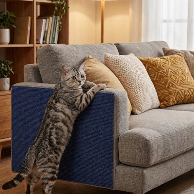 protection canapé chat Safe Sofa - coloris bleu