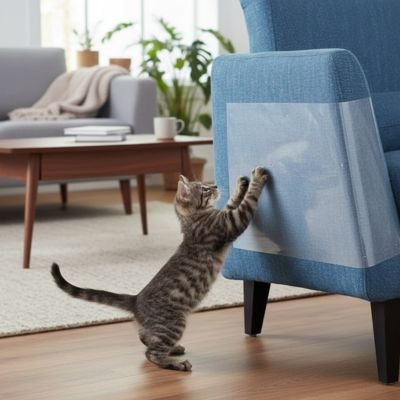 protection canapé chat CoverFlex - transparente