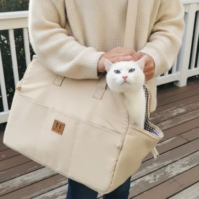 Sac de transport pour chat Élite Féline, poches extérieures pratiques