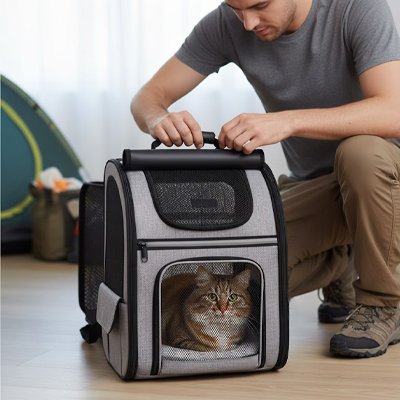 Sac de transport pour chat SmartCarry, parois transparentes