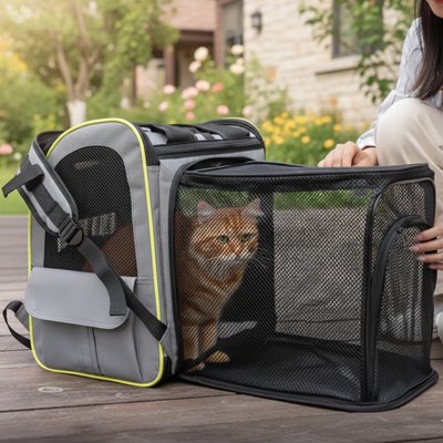 Sac de transport pour chat SmartCarry, ventilation 360 degrés