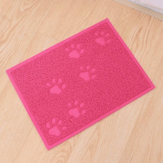 Tapis chat litière - rose