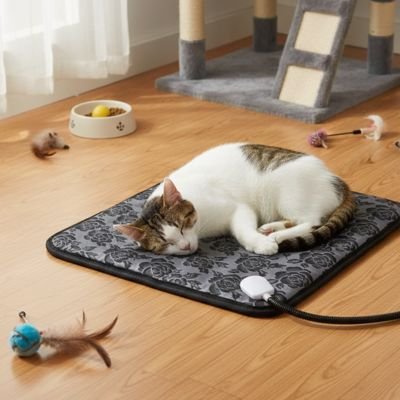 tapis-chauffant-pour-chat-motif-rose-chaud