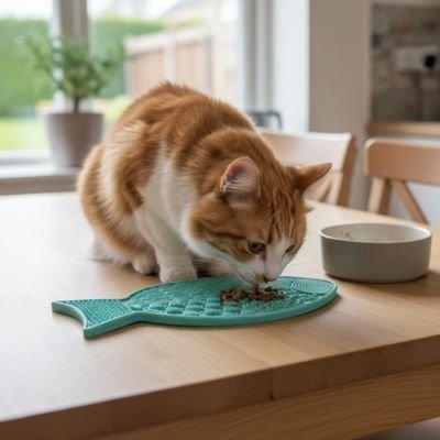tapis-de-lechage-chat-poisson-ergonomique