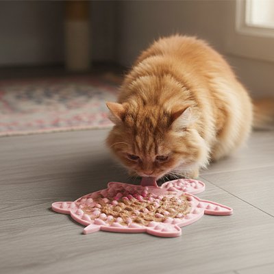 tapis-de-léchage-tortue-rose-ergonomique