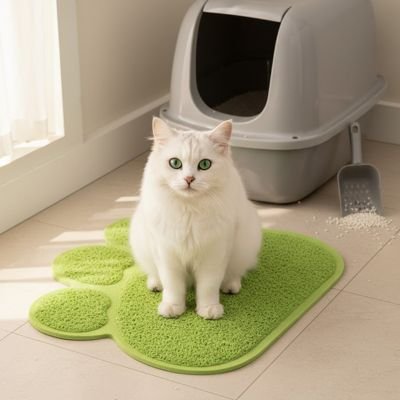 Tapis litière Chat-vert
