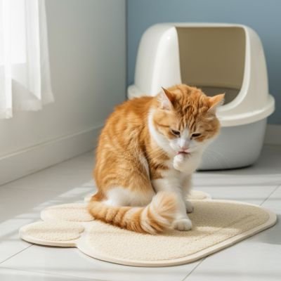 Tapis litière Chat-beige